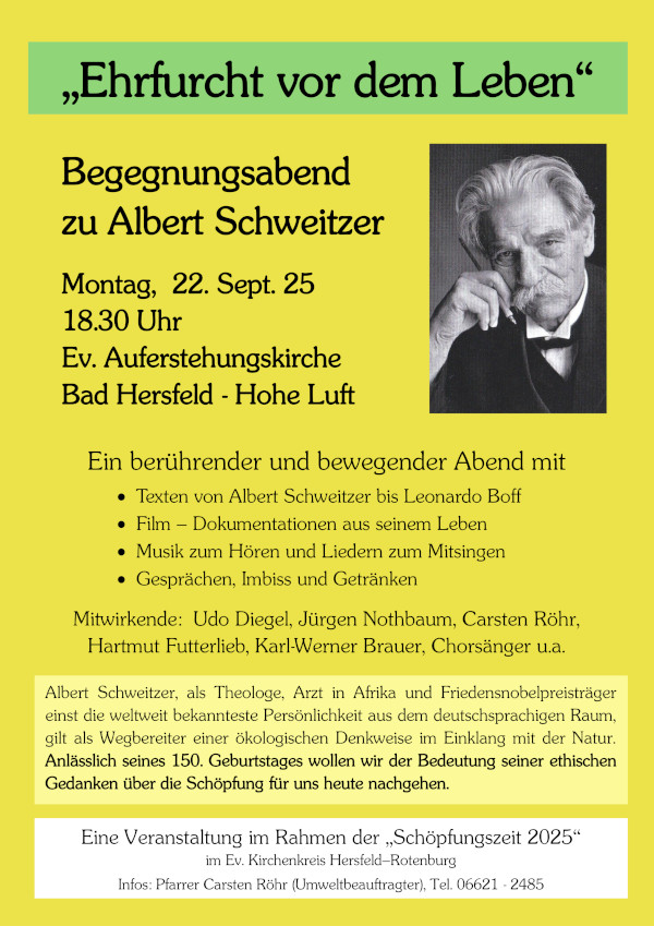 Plakat Schweitzer Abend 2025